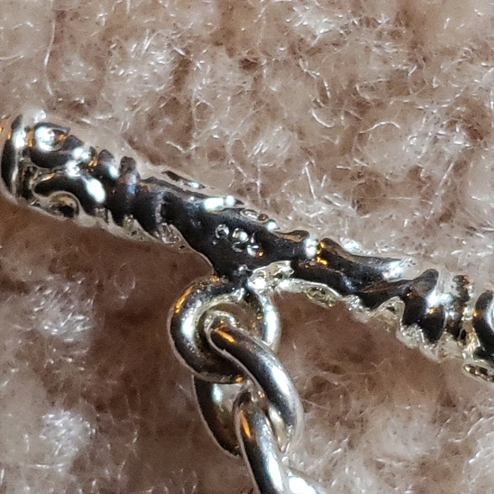 Statement Sterling Green Diopside Toggle Bracelet - image 8